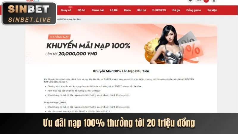 Thưởng Nạp Lần Đầu Thể Thao